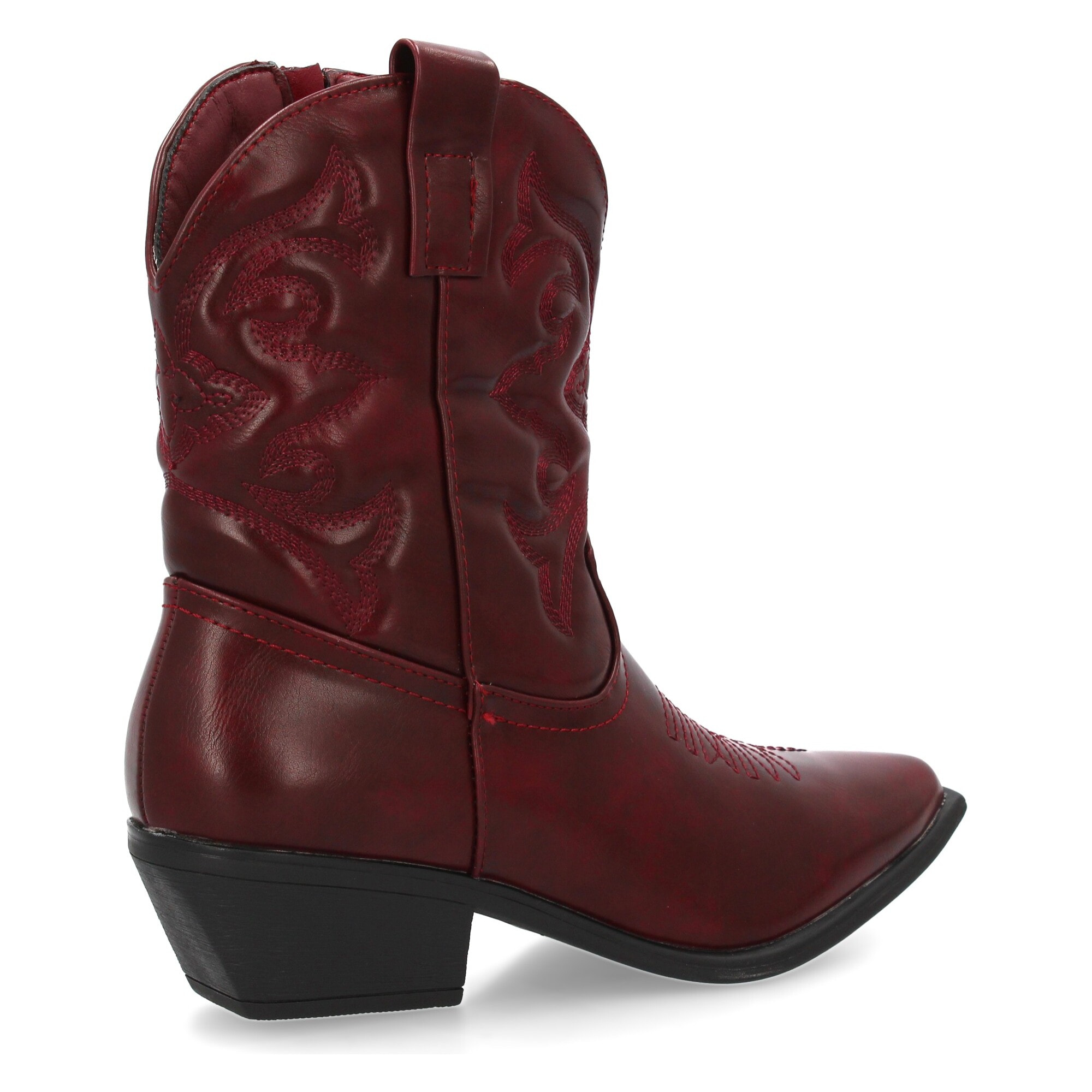 Botín cowboy con grabados en la caña