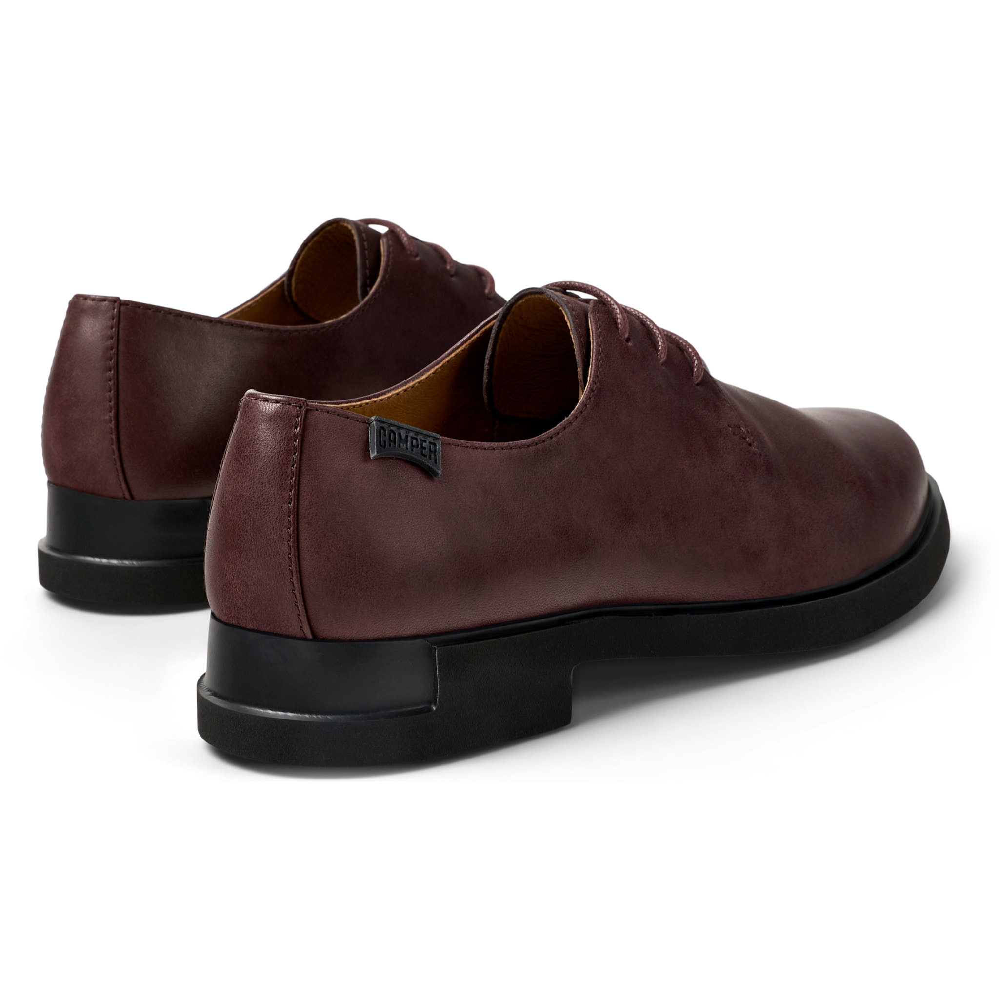 Zapatos de cordones - CAMPER Iman - Burdeos - Cuero liso