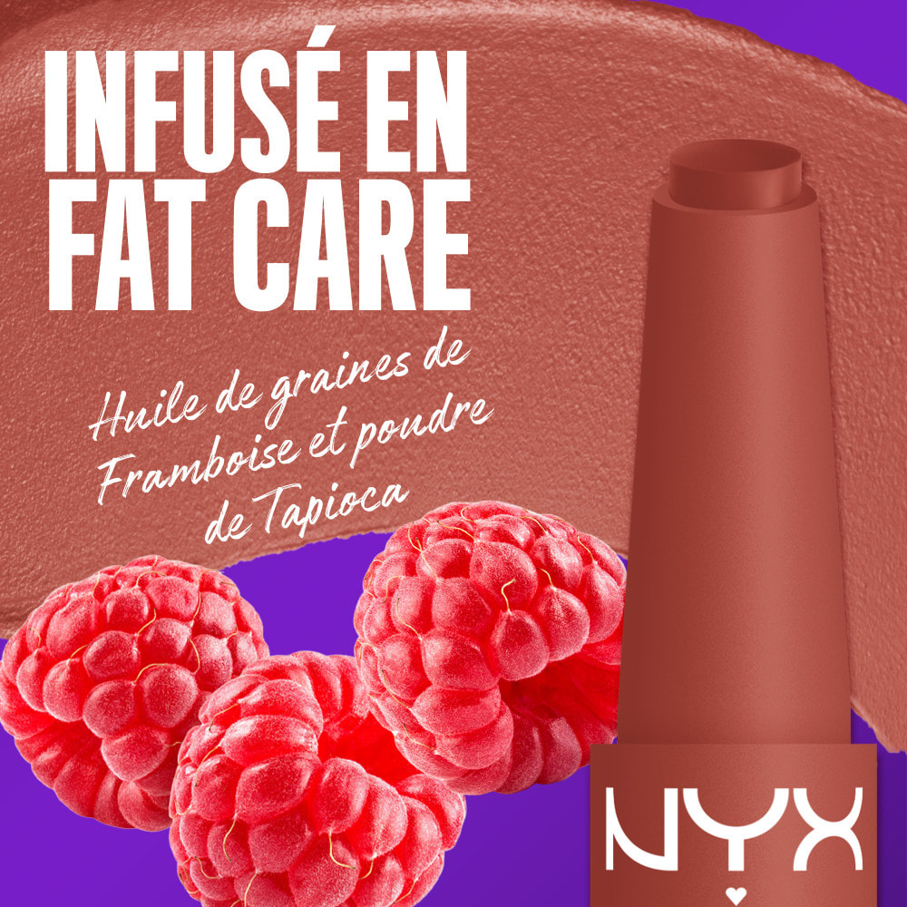 NYX Professional Makeup Fat Matte Rouge à Lèvres Mat Crémeux Rose Robe