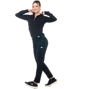 Tuta da donna con colletto e zip non Felpeta Leone Be Glam