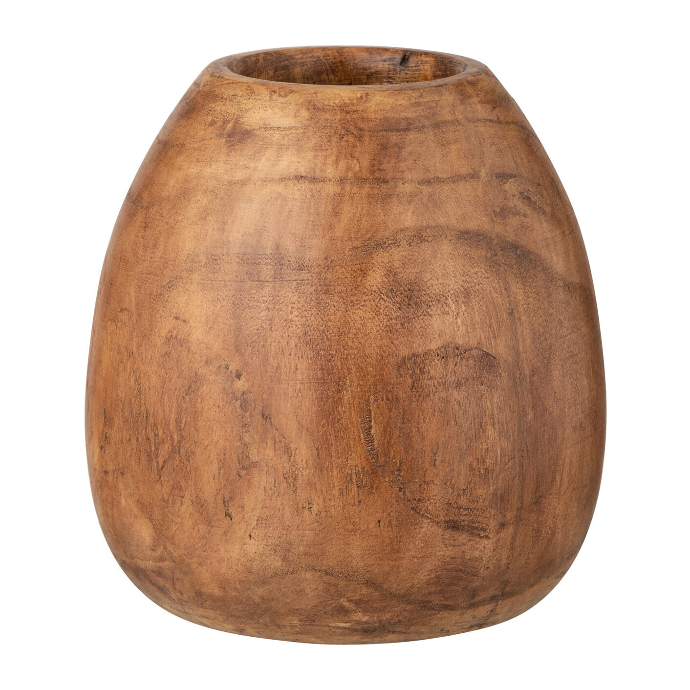 J-Line cache-pot Paulownia - bois - brun - small - Ø 24.5 cm