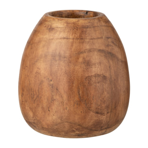 J-Line cache-pot Paulownia - bois - brun - small - Ø 24.5 cm