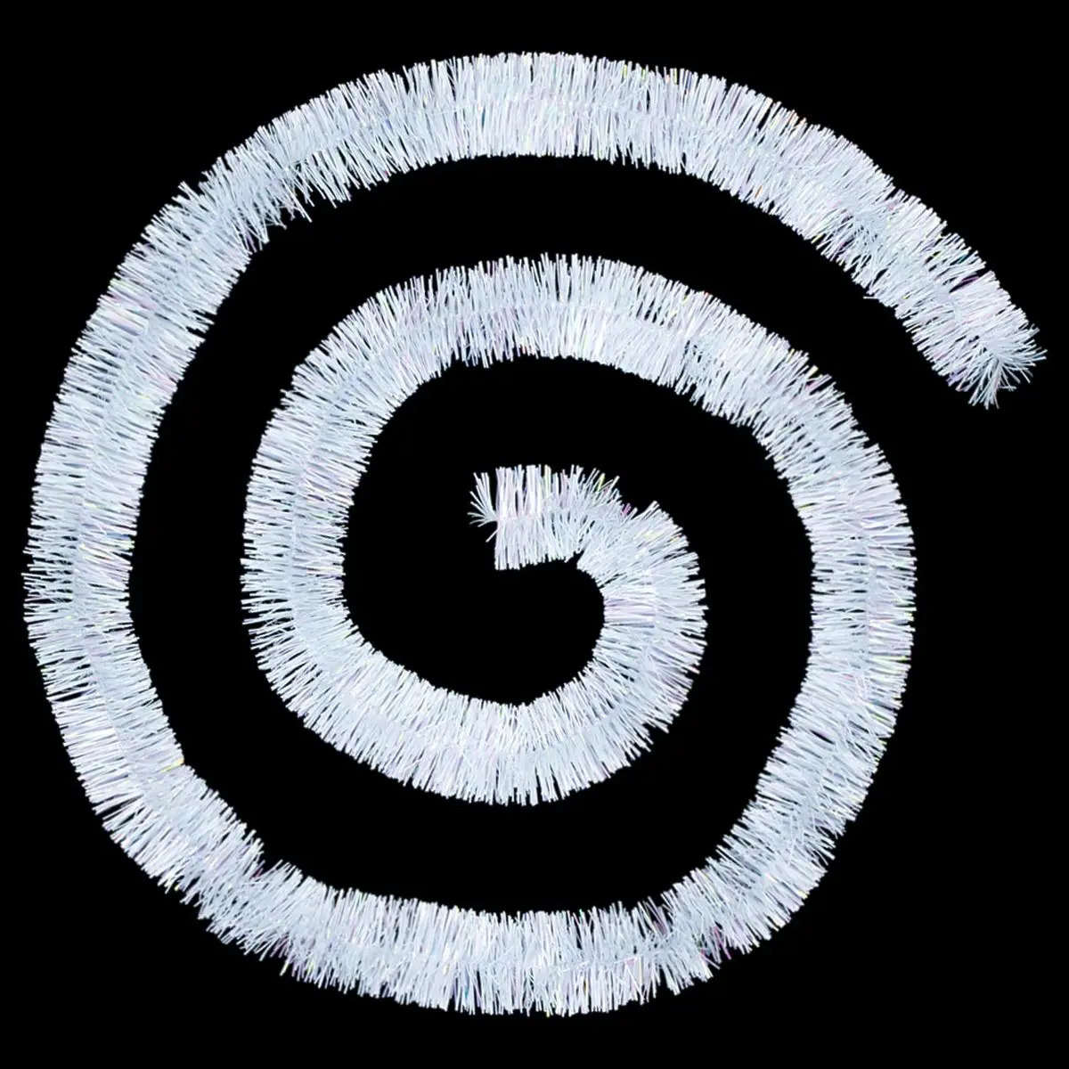 Guirlande holographique brins fins 5cmx2m 4 plis blanc