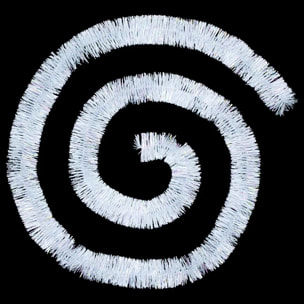 Guirlande holographique brins fins 5cmx2m 4 plis blanc