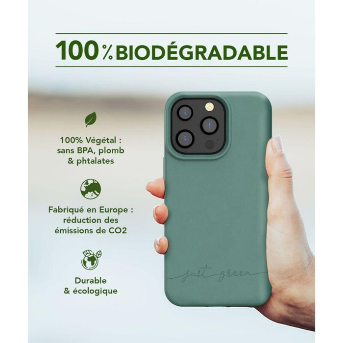 Coque JUST GREEN iPhone 13 Pro Bio vert