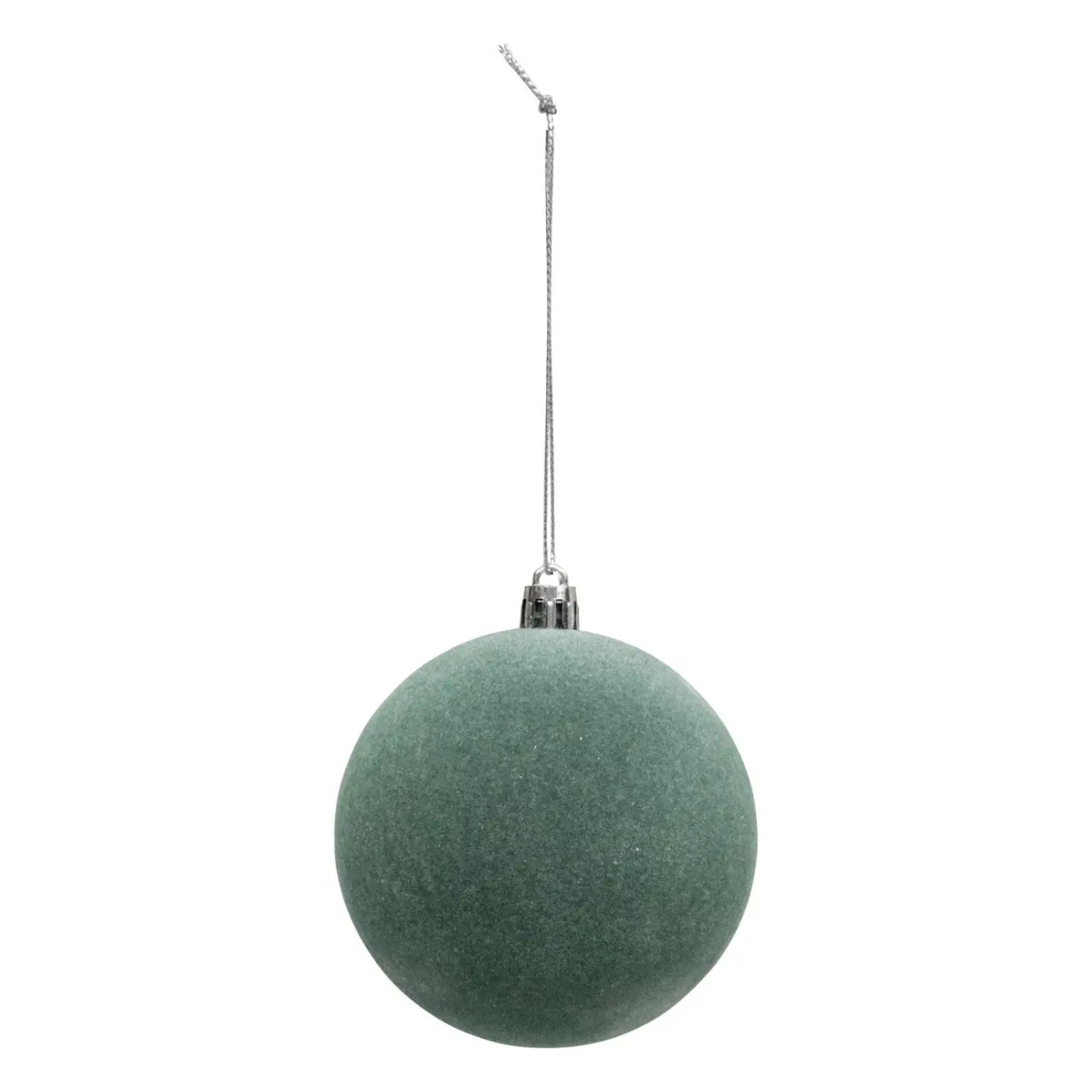 Boule de Noël pailletté vert x9 80mm