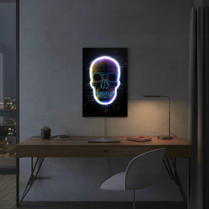 Tableau LED - HOME DECO FACTORY - Crane - Lumineux - Multicolore