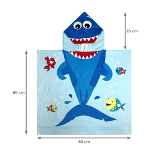 Telo Mare Poncho Per Bambini In Spugna