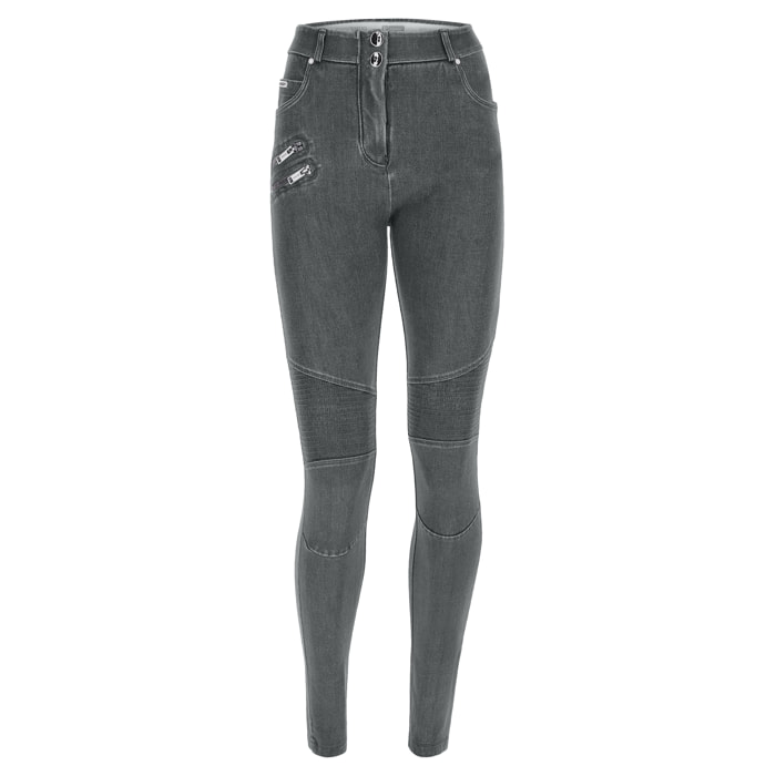 Jeans WR.UP® in denim navetta con dettagli stile biker