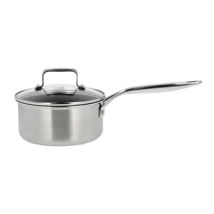 Casserole en acier avec couvercle en verre 79Nord D16 cm