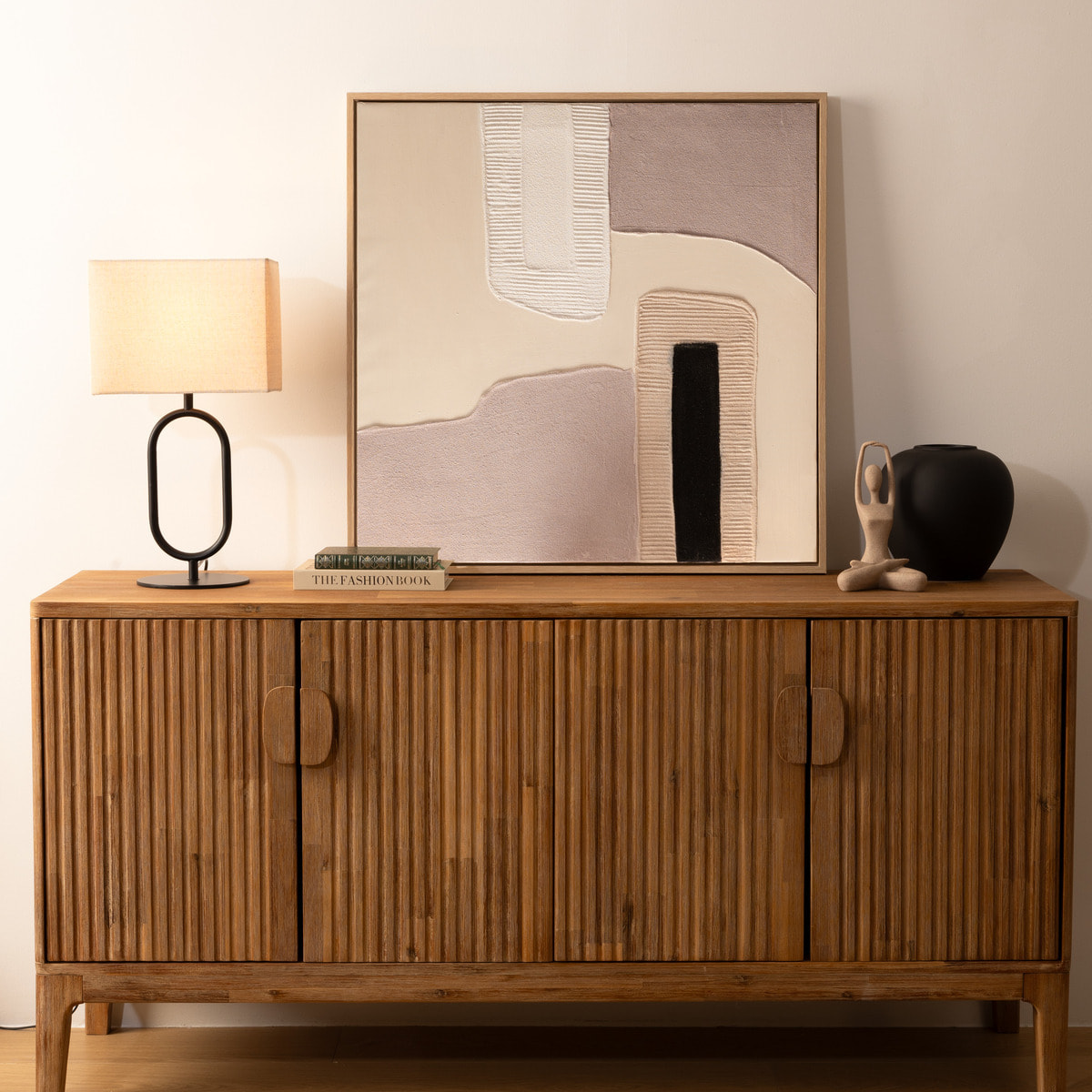 Déco mural 3D Laurenz blanc et violet 80x80cm