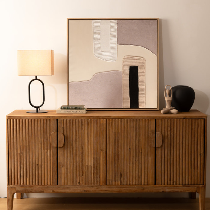 Déco mural 3D Laurenz blanc et violet 80x80cm