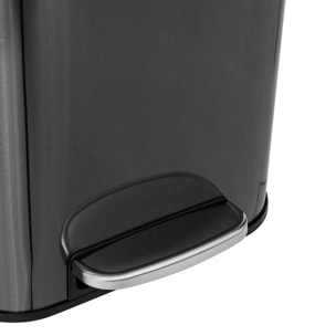 Poubelle "Delta" en métal noir 30L
