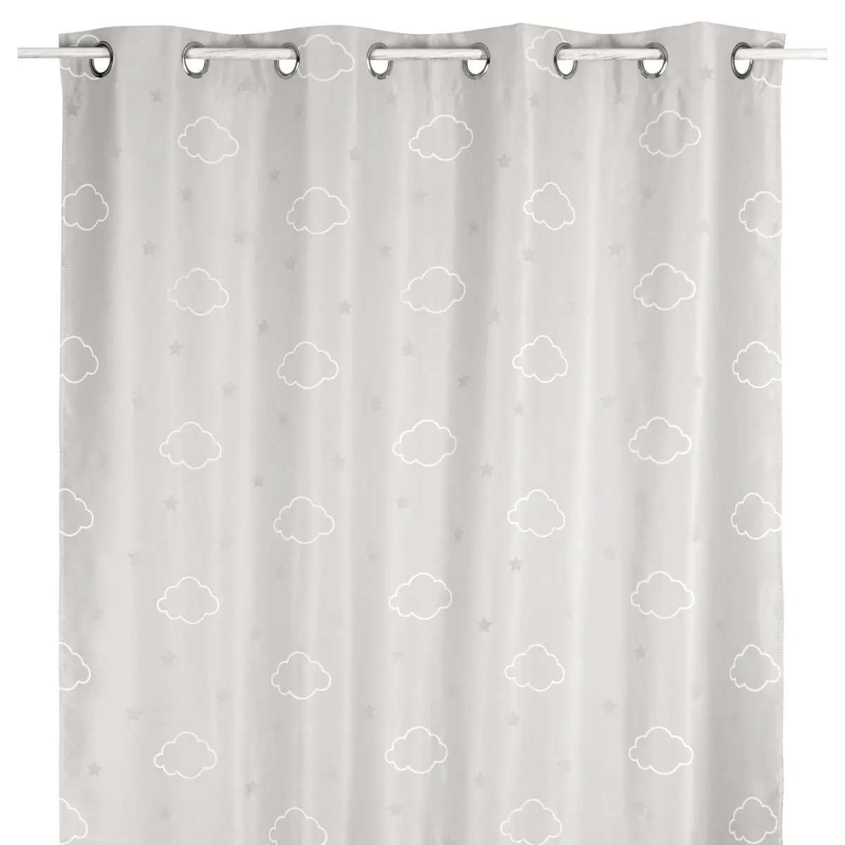 Rideau occultant enfant "Nuage" - gris 140x250 cm