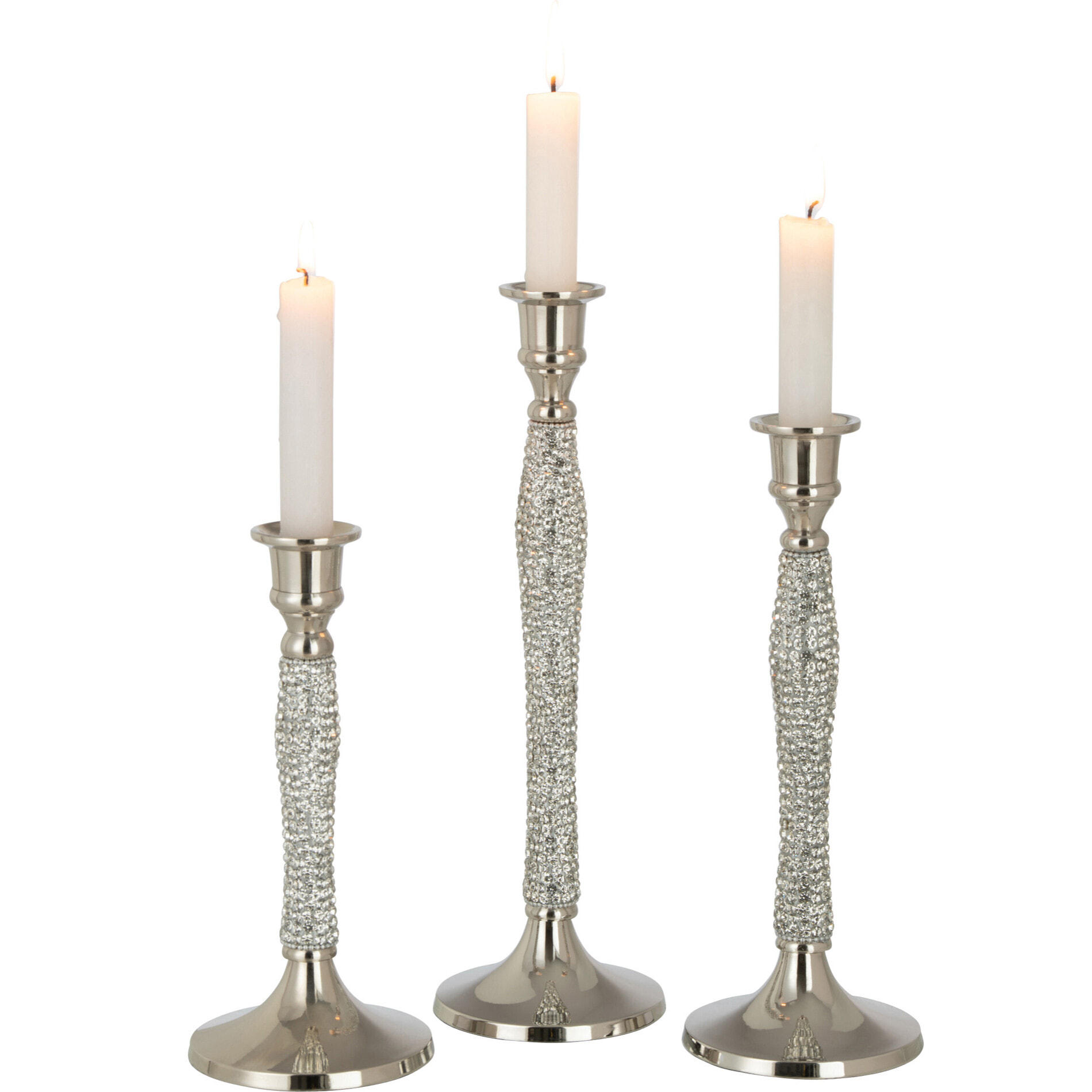 J-Line chandelier Diamant - aluminium - argent - large