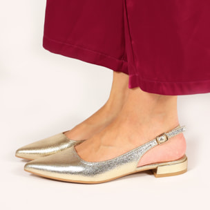 Ballerine slingback in simil pelle verniciata
