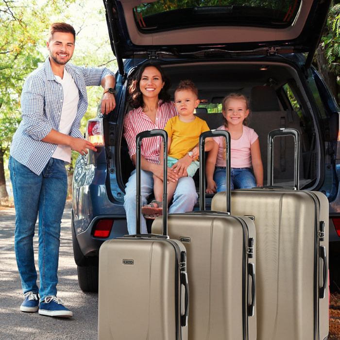 Maleta Itaca Tiber Set De 3 Unidades Champagne