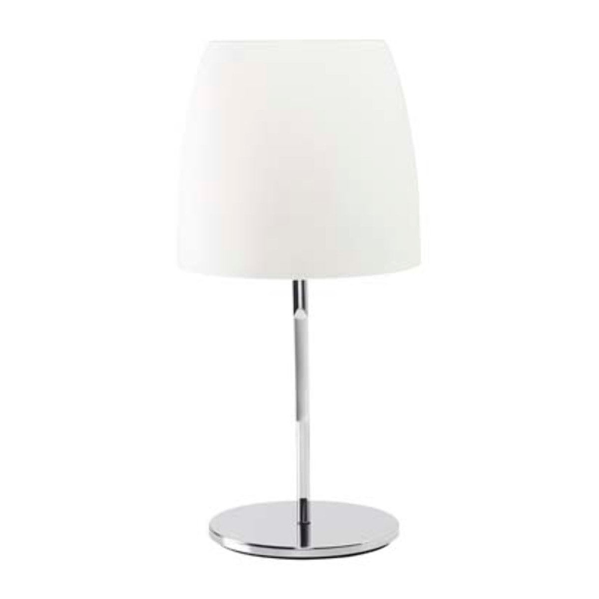 Ledsc4 LedsC4 Sobremesa Flavia Interior Cromo Opal - Lámpara Decorativa Moderna, Aluminio y Acero, Personalizable con Bombilla, Diseño Elegante y Funcional para Hogar