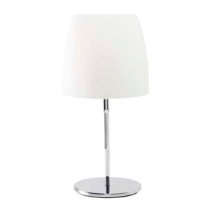 Ledsc4 LedsC4 Sobremesa Flavia Interior Cromo Opal - Lámpara Decorativa Moderna, Aluminio y Acero, Personalizable con Bombilla, Diseño Elegante y Funcional para Hogar