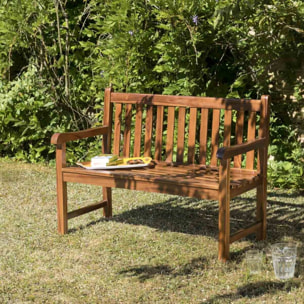 MAEVA - Banc de jardin Java en bois teck huilé