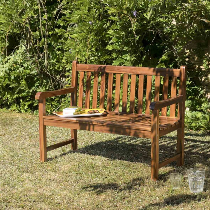 MAEVA - Banc de jardin Java en bois teck huilé