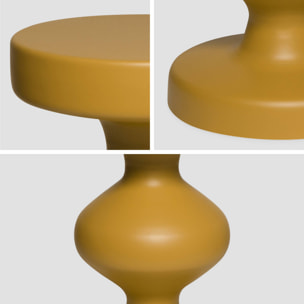 Table d'appoint. bout de canapé. table de chevet en métal. moutarde. Hawa Ø29.5 x H 48.5cm