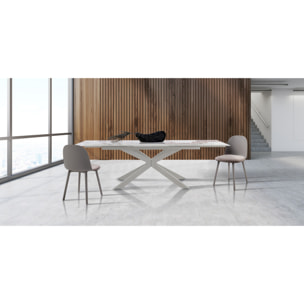 Tomasucci Table extensible MELVIN EVO 160 ONICE MARBLE - BLANC