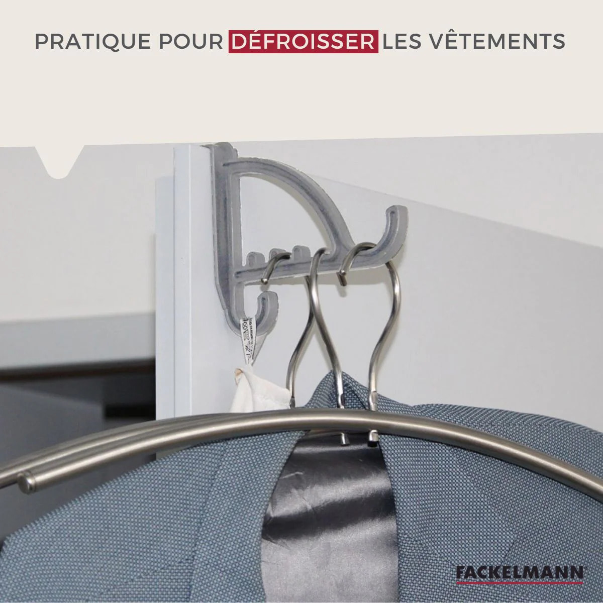 Crochet porte manteau pour porte Fackelmann Tecno