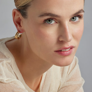 Pendientes de 19,5mm de diámetro acabado oro 18K