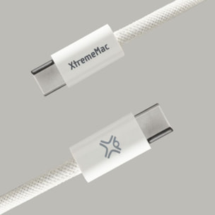 Câble USB C XTREMEMAC 2M blanc magnetique 60W