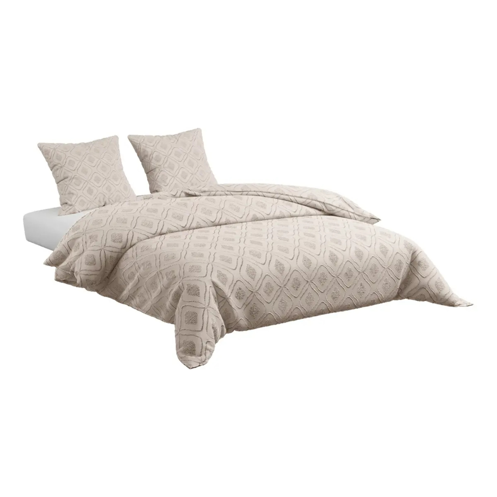 Parure de lit Amy 240x260cm beige
