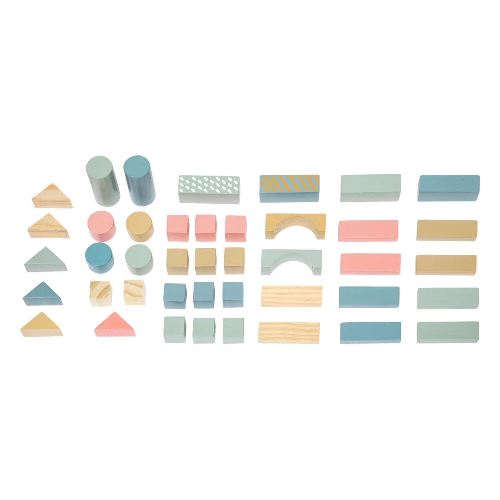 Jeu de 50 cubes de construction bois