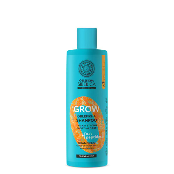 Oblepikha_O Grow - Shampoing Grow Force et Croissance à l'argousier Cheveux Mous 400ml