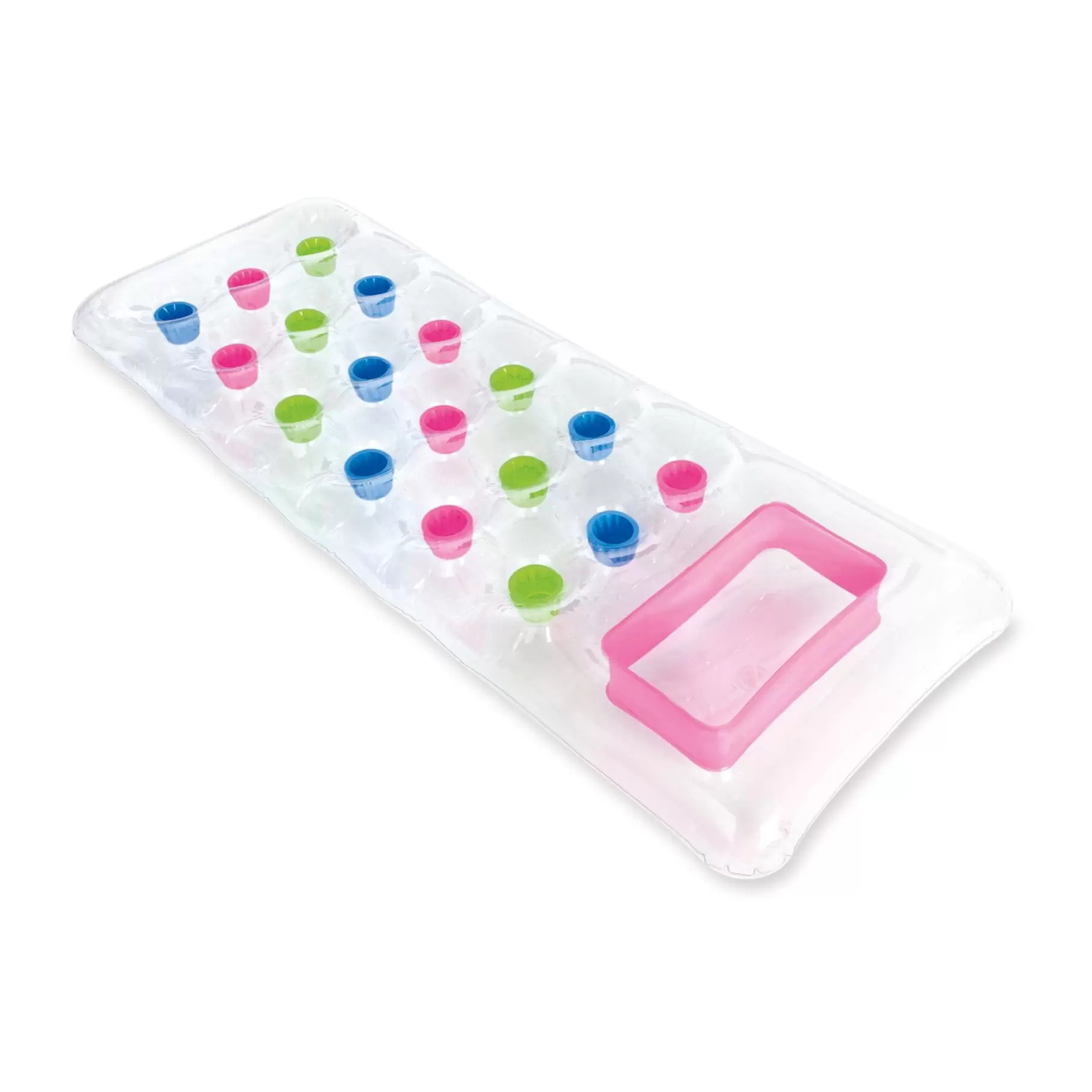 Intex Materassino 18 Buchi con Cuscino, Grigio, 188x71 cm