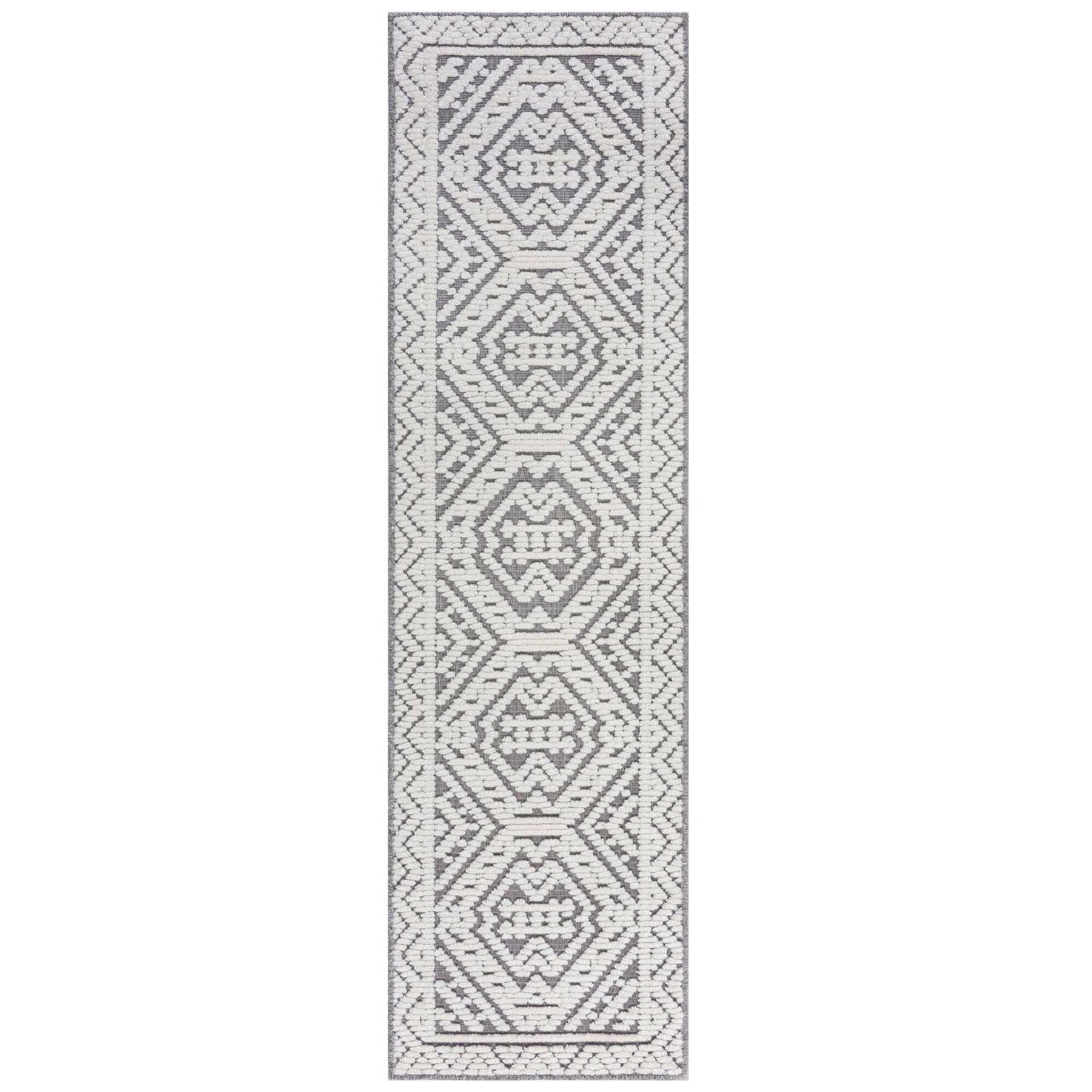 Tapis lavable de couloir JAIPUR Gris