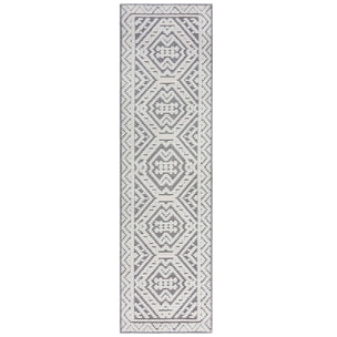 Tapis lavable de couloir JAIPUR Gris