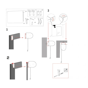 Store enrouleur Easyfix Polyester Opaque 67x180