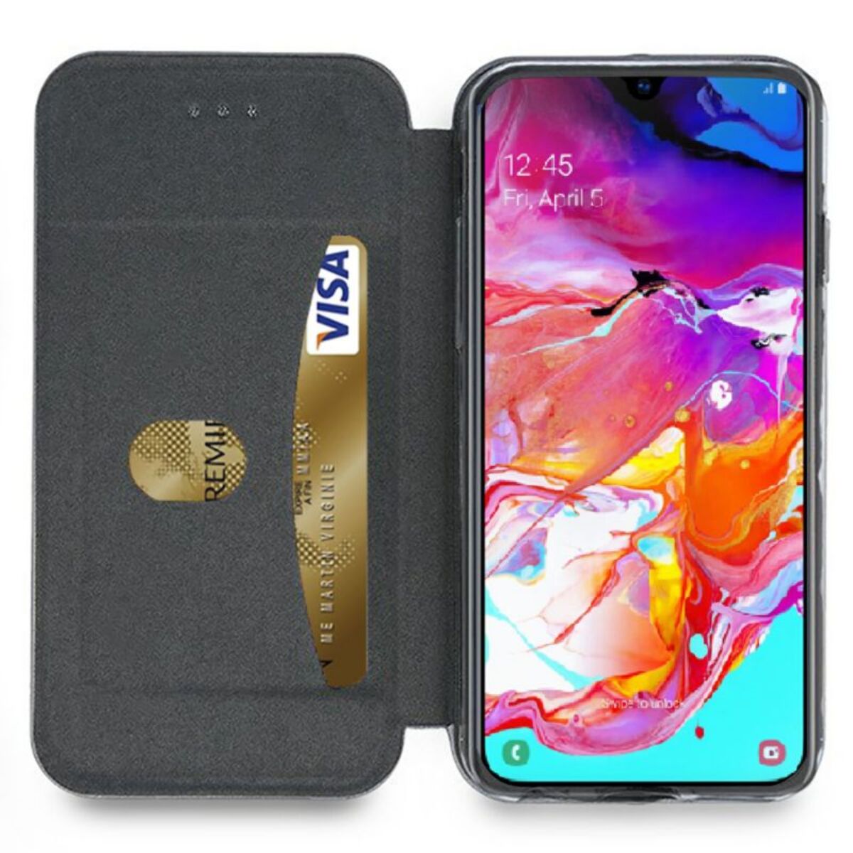 Etui IBROZ Samsung A70 Cuir rose