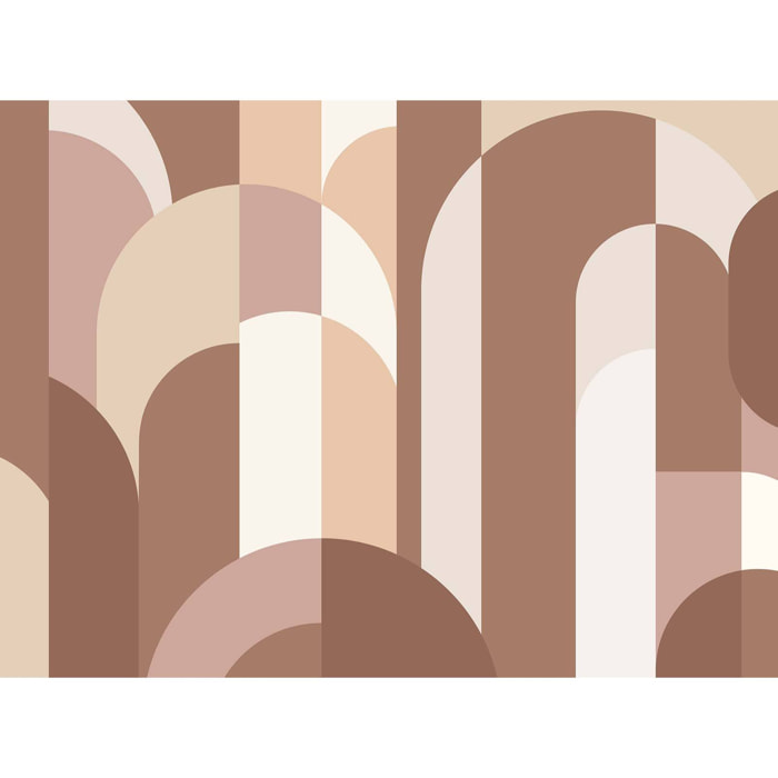 Papier peint panoramique Arcade rose poudrée  Intissé