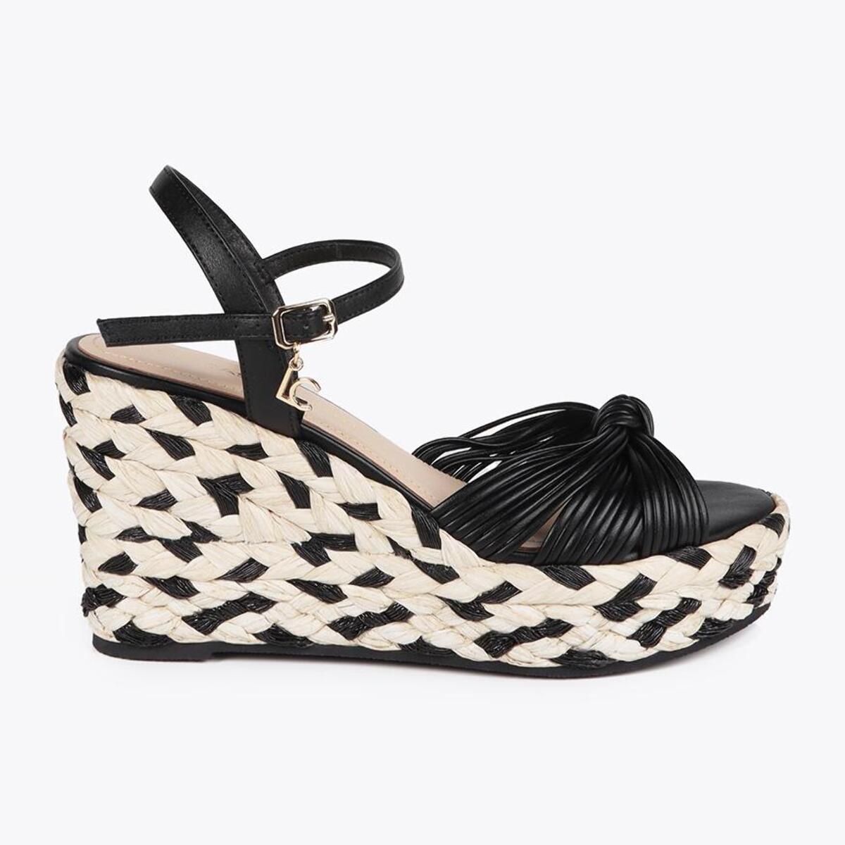 Zeppe plateau con dettaglio intrecciato