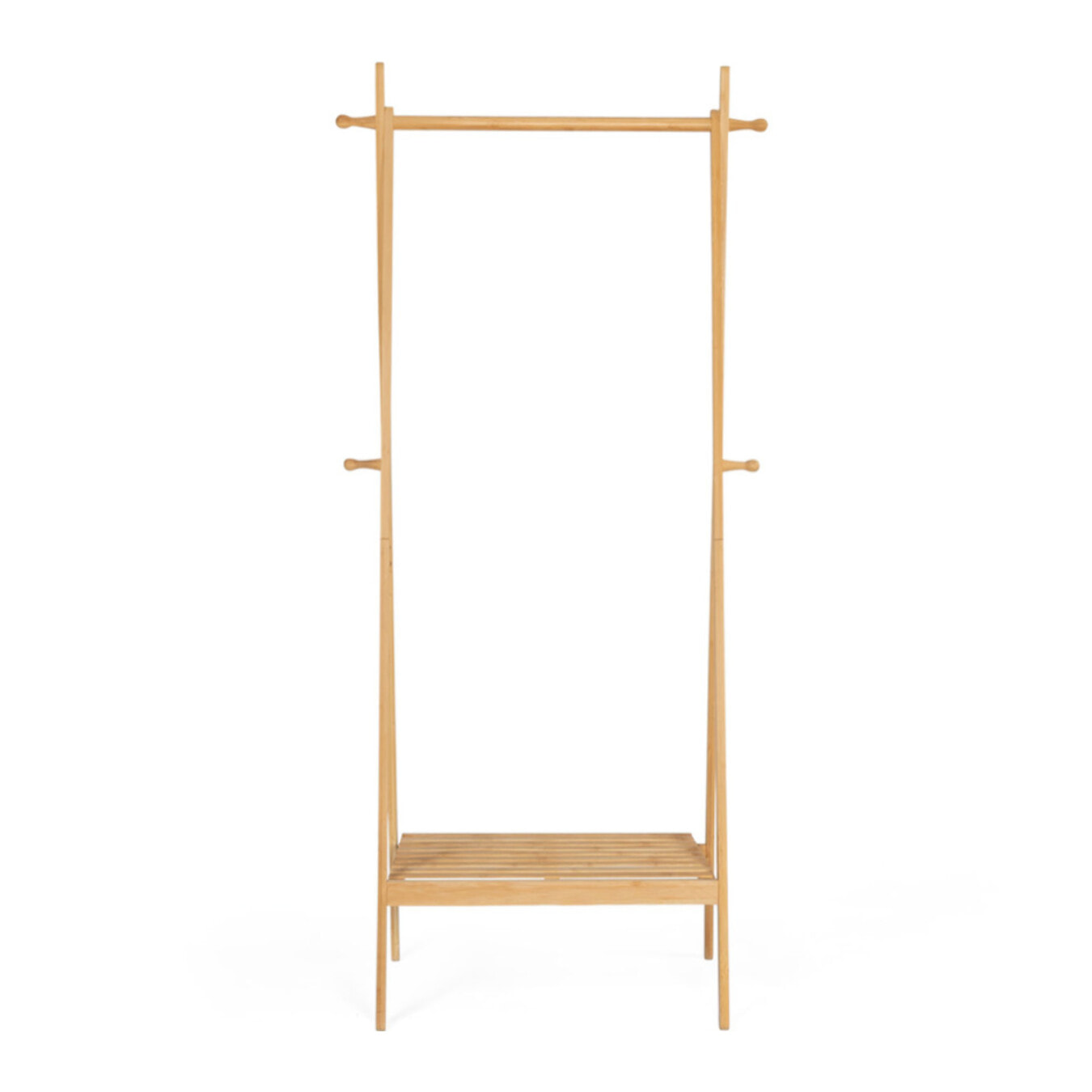 Portant pliable à vêtements Maya en bambou
