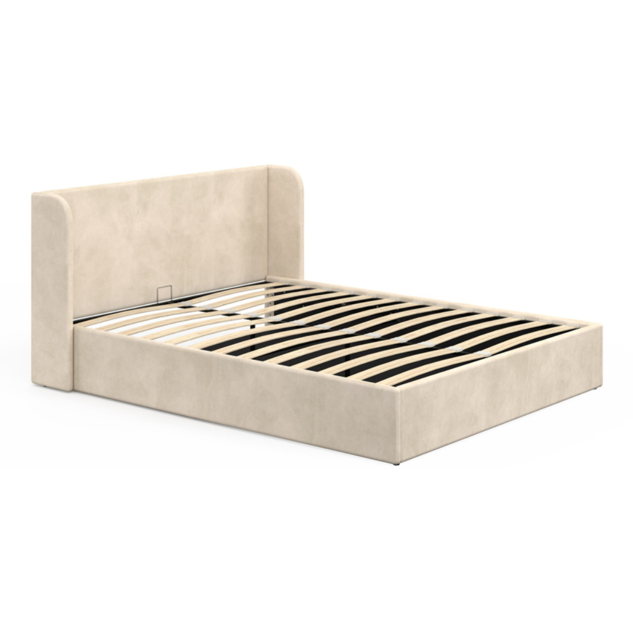 Lit coffre Lucia 160x200cm velours beige