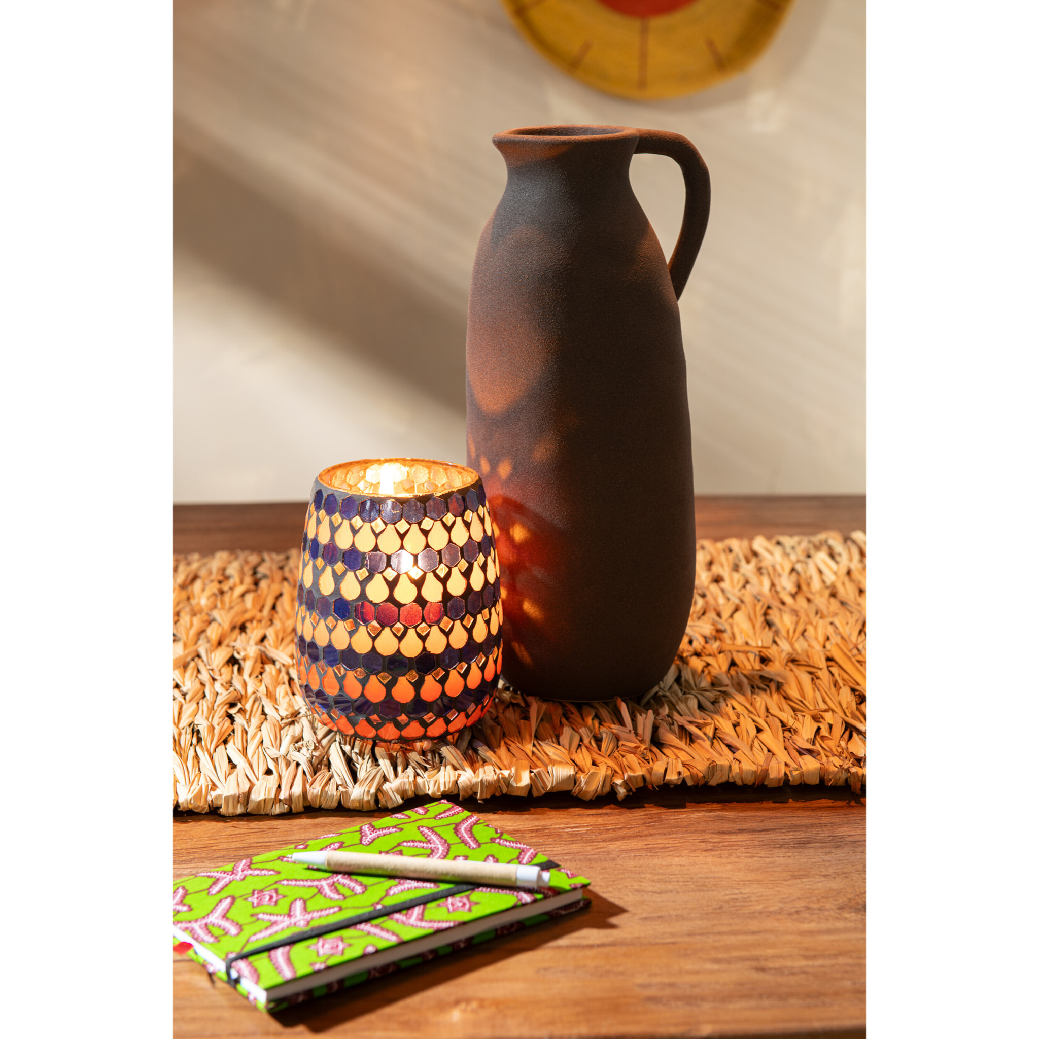 J-Line vase Cruche - céramique - noir - large - 36 cm de hauteur