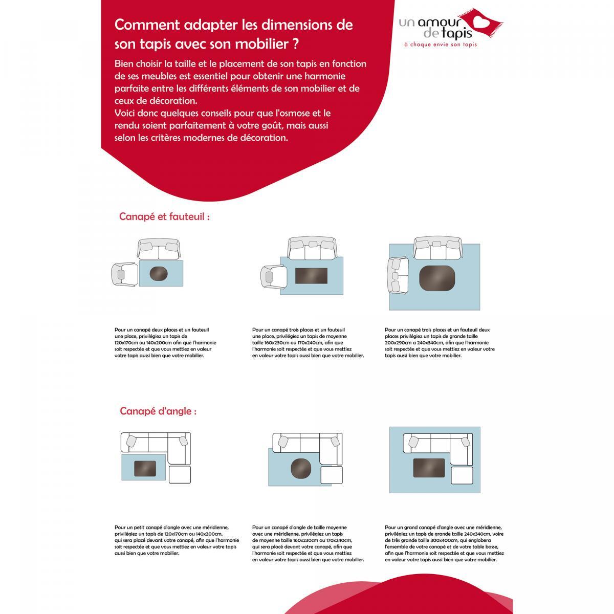 Tapis salon et chambre tissé motif oriental PUPA