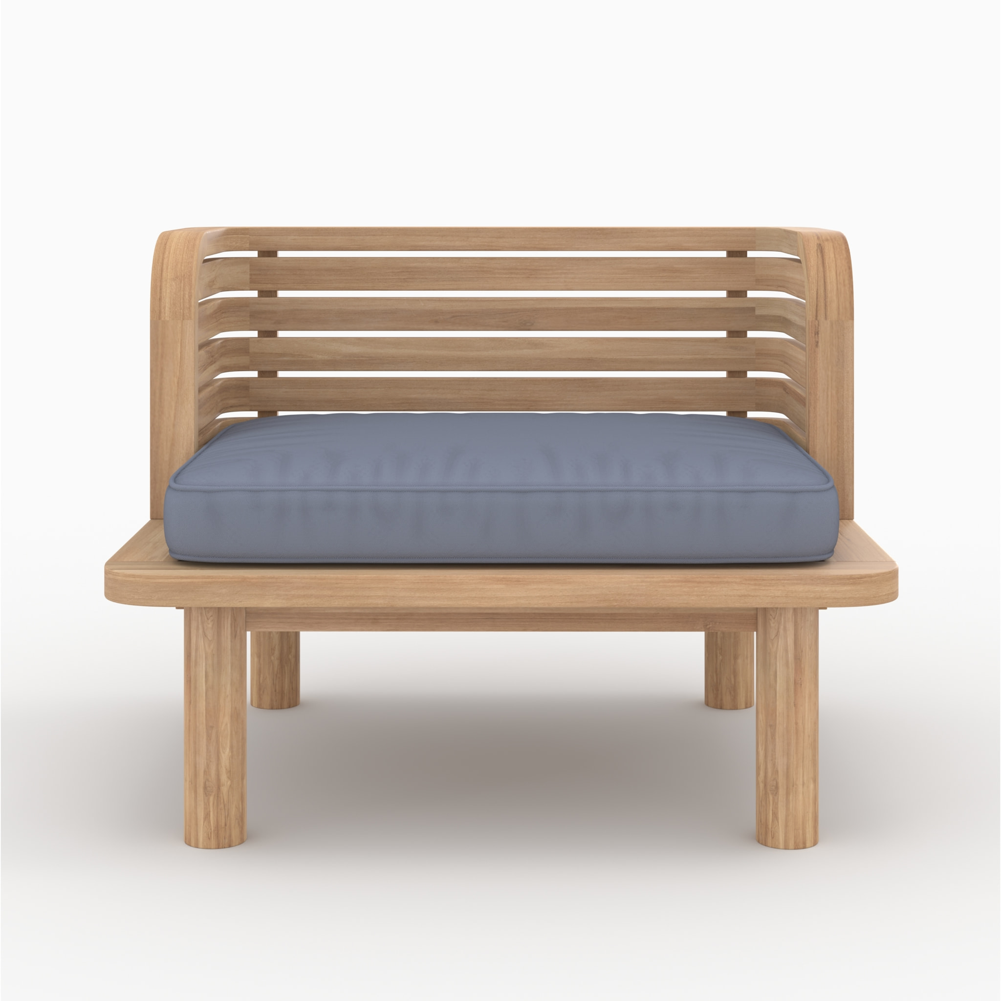 Fauteuil de jardin en teck et coussins gris - Kilda
