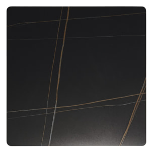 ICARE - Ensemble n°3: table bistrot 70x70cm en céramique marbré noir