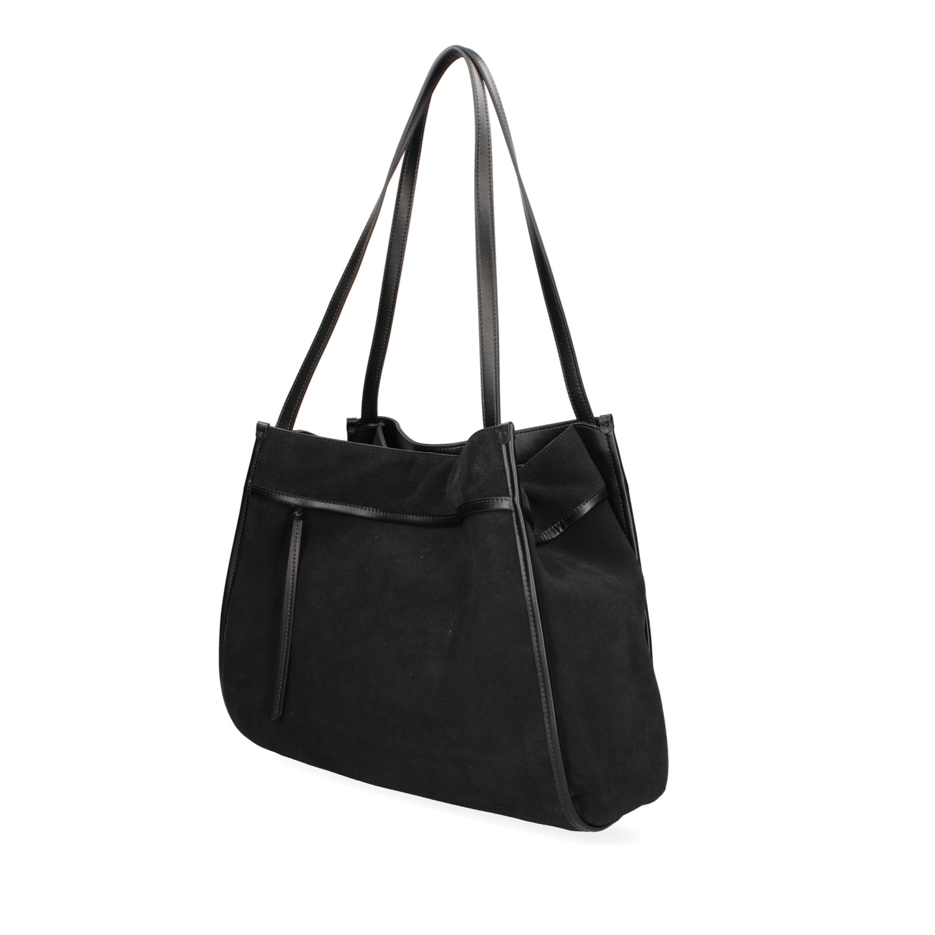 Borsa a spalla da donna Made in Italy - Modello Seraphina Elite - Pelle scamosciata - 35.0 x 35.0 x 16.0 cm