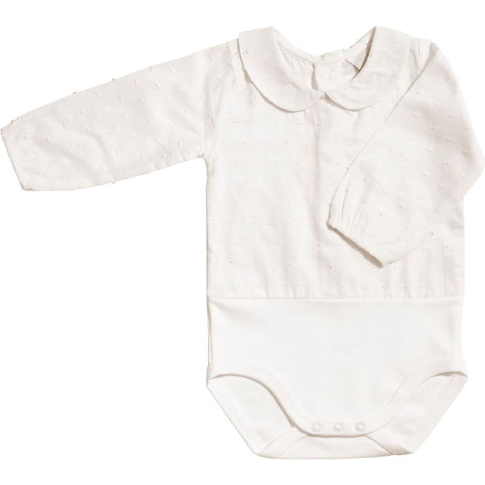 Body bebé manga larga plumetti cuello