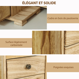 Armoire à bijoux bois style naturel poignées bouton effet bronze antique miroir