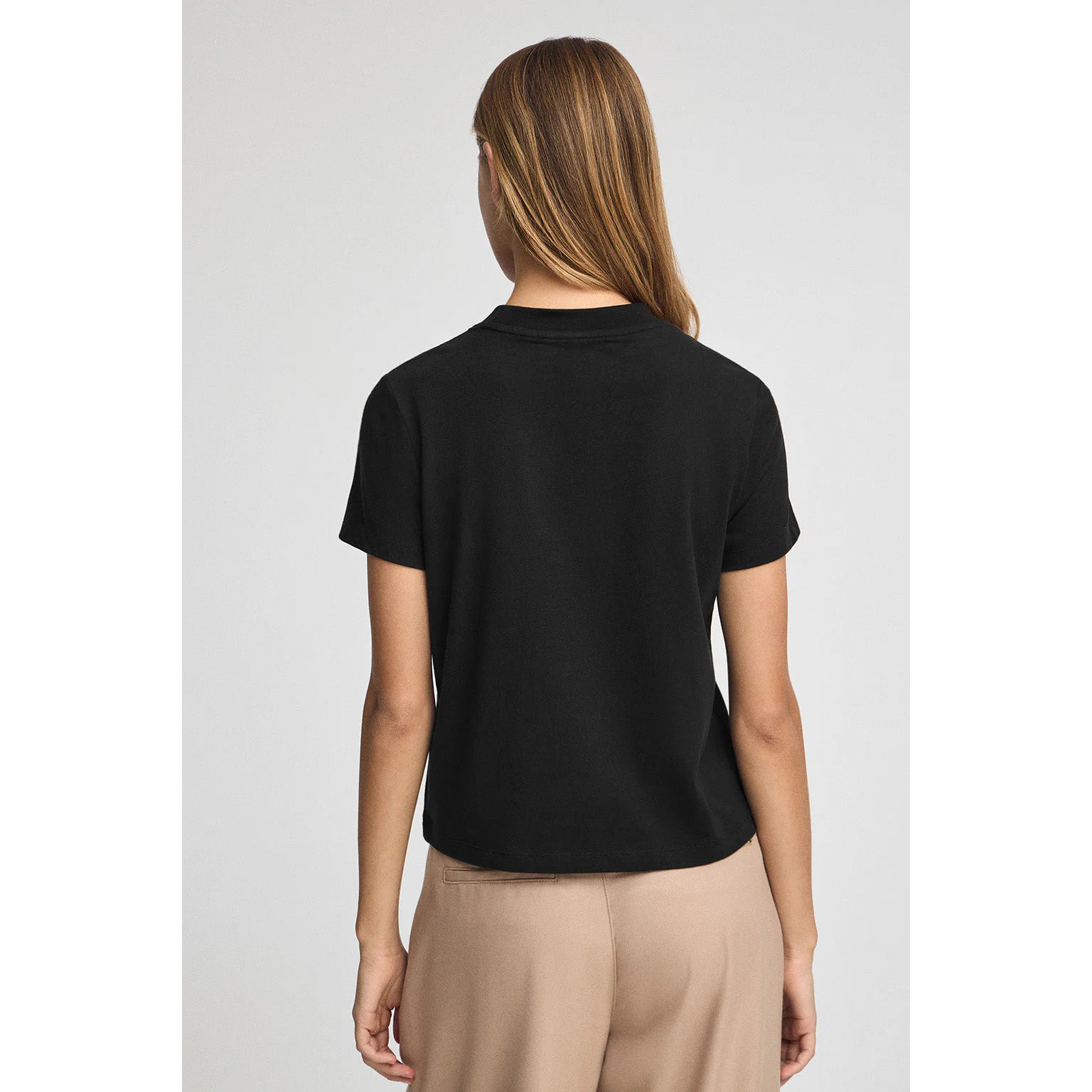 Camiseta negra de manga corta y corte boxy con logotipo brillantes Polo Club